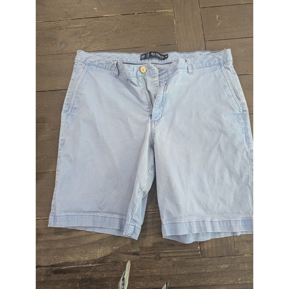 Fish Hippie Shorts Mens 36 Light Blue Drift Short Chino‎ Cotton Stretch Golf